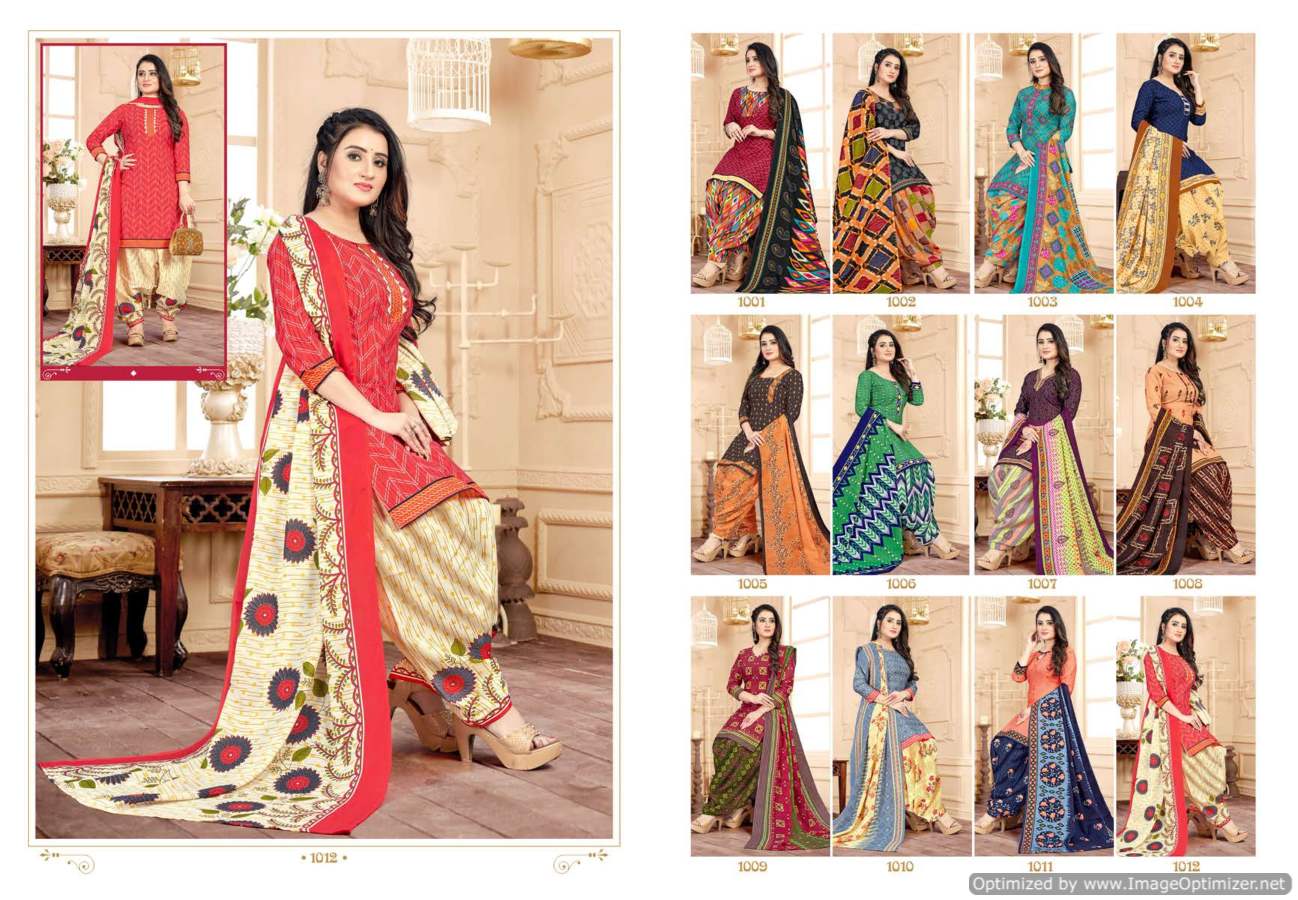 Patiyala Special 1001 Regular Wear Wholesale Cotton Dress Material
